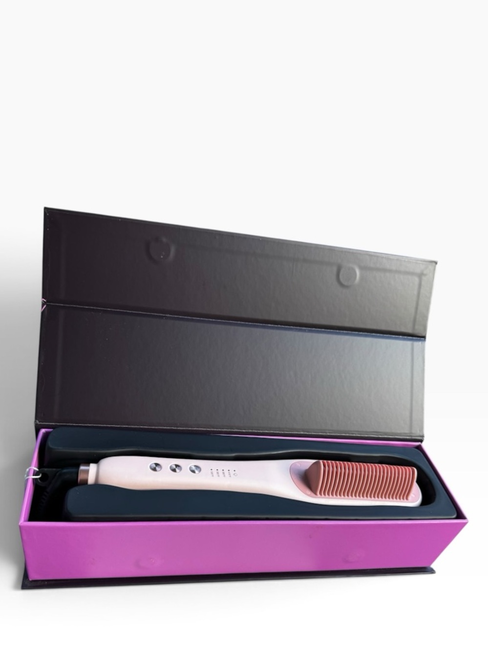 NWT Wavytalk Pink Pro Steam Hair Straightener Brush and accessories
